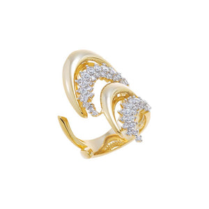 Curved Pavé Fancy Open Ring