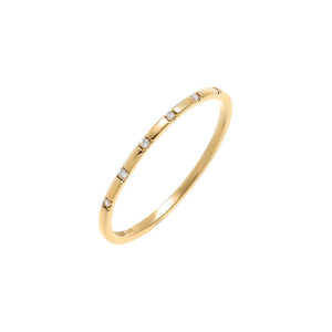Diamond Polka Dot Stacker Ring 14K
