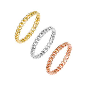 Multi-Color / 6 Triple Cuban Trio Color Ring Set - Adina Eden's Jewels