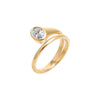 Lab Grown Diamond Oval Bezel Wrapped Ring 14K