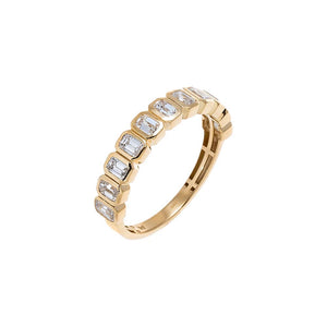 Lab Grown Diamond Emerald Cut Band Ring 14K