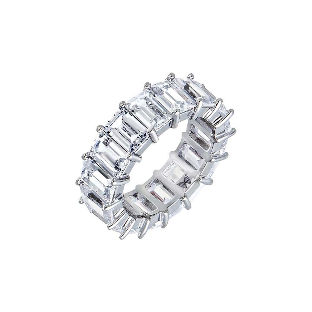 Emerald Cut Eternity Band