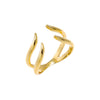 Gold / 6 Solid Double Open Claw Ring - Adina Eden's Jewels
