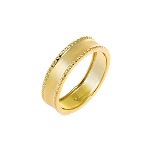 Gold / 6 Solid Spiked Wide Band Ring - Adina Eden's Jewels