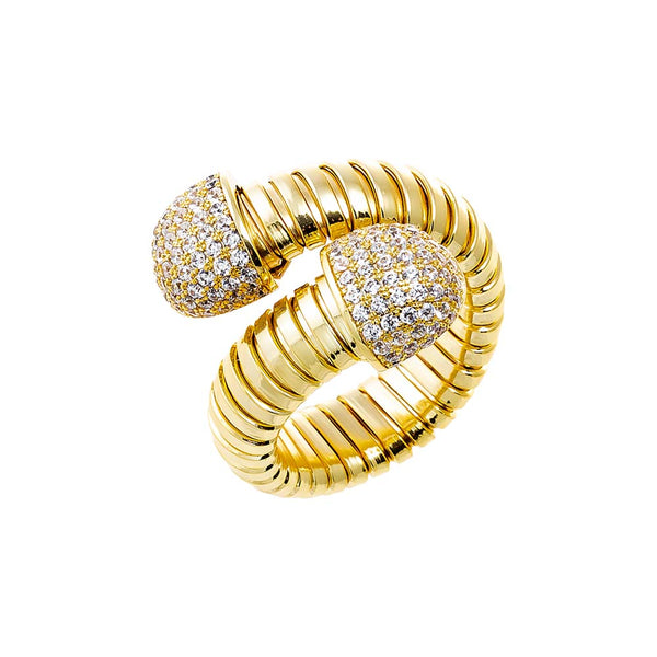 Pave Accented Claw Ridged Ring – Adina Eden