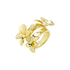 Gold / 7 Solid Multi Flower Fancy Ring - Adina Eden's Jewels
