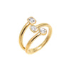 Lab Grown Diamond Pear Multishape Bezel Claw Ring 14K