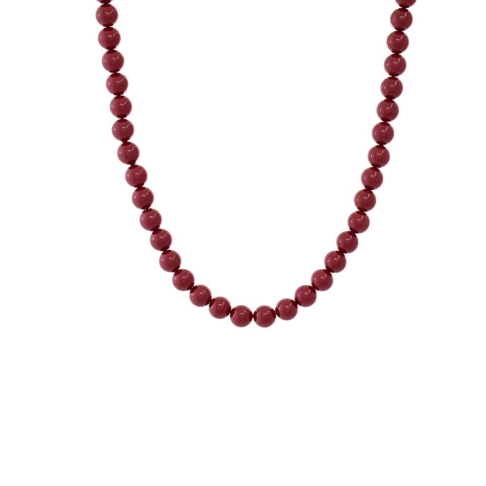 Burgundy Burgundy Beaded Necklace - Adina Eden's Jewels