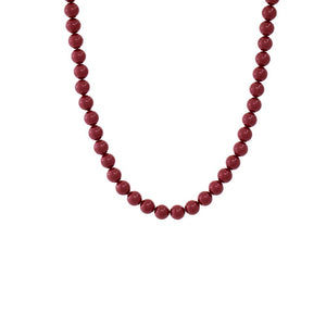 Burgundy Bold Burgundy Bead Necklace - Adina Eden's Jewels