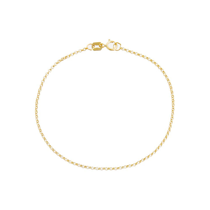 14K Gold / 7IN Rolo Chain Bracelet 14K - Adina Eden's Jewels