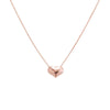 14K Rose Gold Puffy Heart Necklace 14K - Adina Eden's Jewels