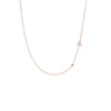 14K Rose Gold Diamond Asymmetrical Initial and Bezel Necklace 14K - Adina Eden's Jewels