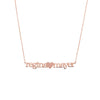 Rose Gold Solid Lowercase Heart Double Name Necklace - Adina Eden's Jewels