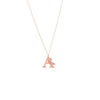 Rose Gold Solid Initial With Butterfly Cut Out Necklace - Adina Eden's Jewels