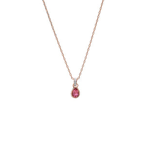 Pink Pink Pear X Baguette Pendant Necklace - Adina Eden's Jewels