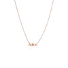 14K Rose Gold / 3 Mini Solid Nameplate Chain Necklace 14K - Adina Eden's Jewels