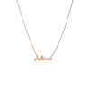 14K Rose Gold / 3 Solid Mini Script Name Necklace 14K - Adina Eden's Jewels