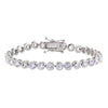 Silver / 6.5" / 4MM Bezel Tennis Bracelet - Adina Eden's Jewels