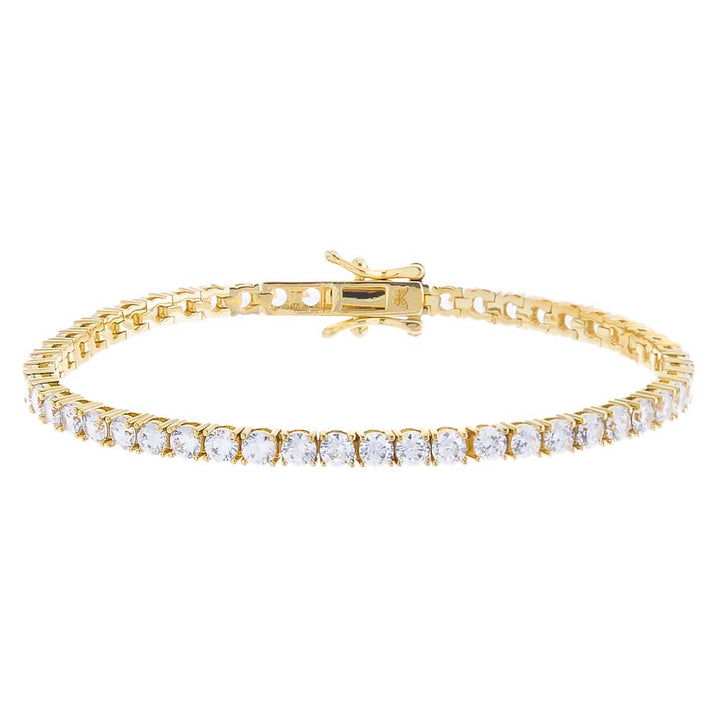 Gold / 3MM / 6.5" Classic Tennis Bracelet - Adina Eden's Jewels