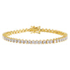 Gold / 6.5" / 3MM Thin Three Prong Tennis Bracelet - Adina Eden's Jewels