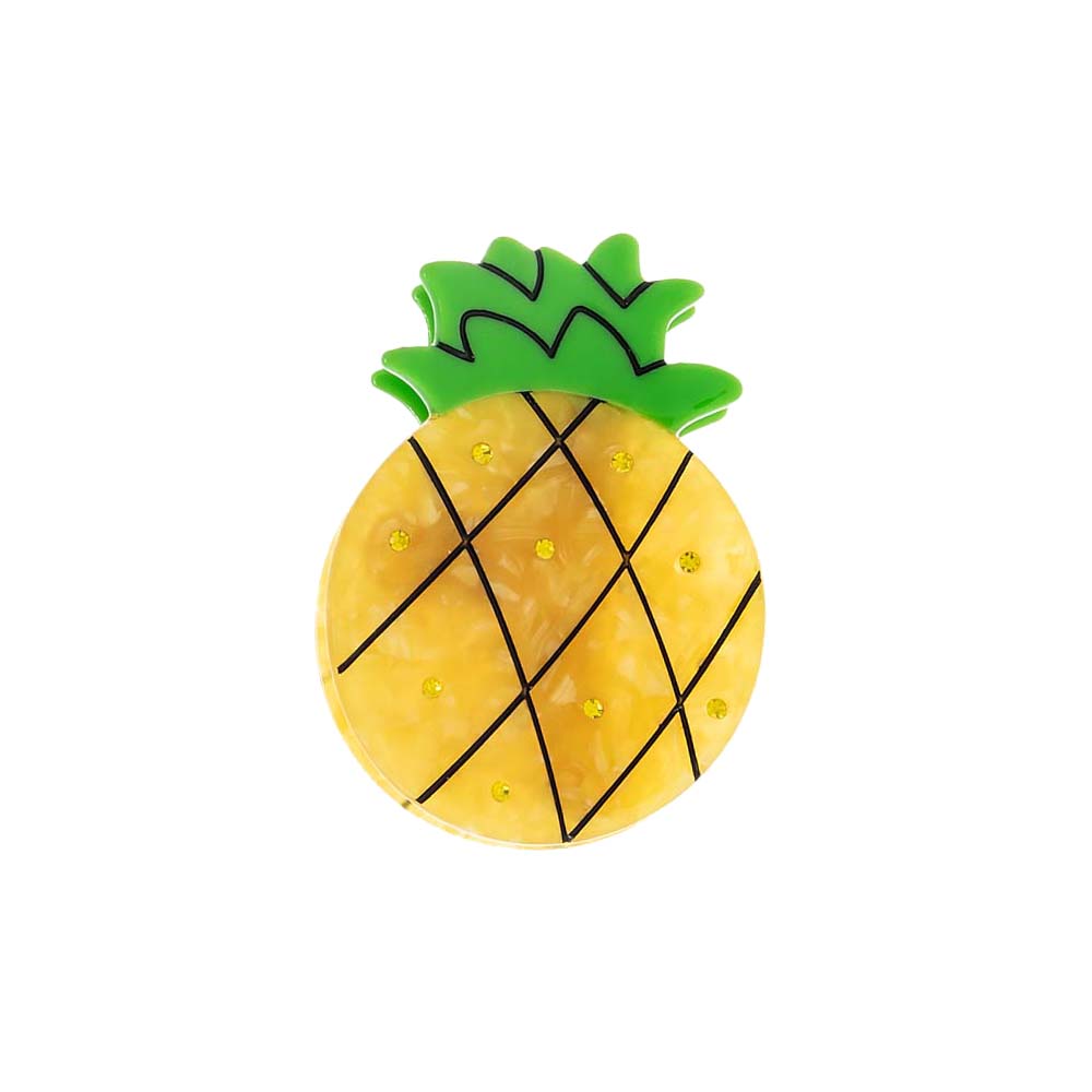 Yellow Pineapple Hair Claw Clip - Adina Eden's Jewels