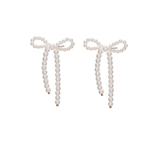 Gold Pearl Beaded Drop Stud Earring - Adina Eden's Jewels