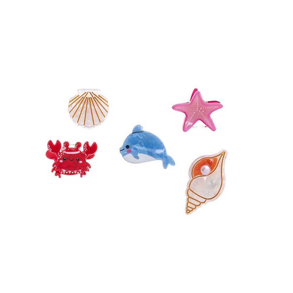 Multi Color Beach Day Hair Claw Clip Set - Adina Eden's Jewels