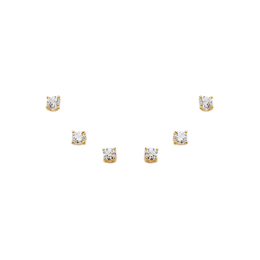 Gold The Mini Juliette Stud Earring Combo Set - Adina Eden's Jewels