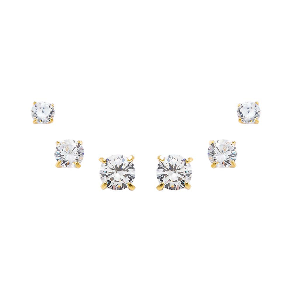 Gold The Juliette Stud Earring Combo Set - Adina Eden's Jewels