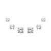 Silver The Juliette Stud Earring Combo Set - Adina Eden's Jewels
