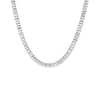 Silver CZ Baguette Tennis Necklace - Adina Eden's Jewels