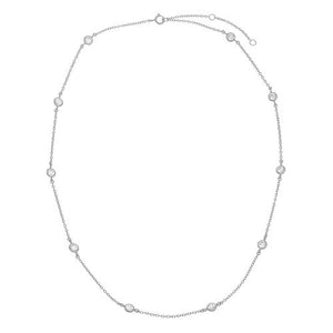 Silver Diamond By The Yard Necklace - Adina Eden's Jewels