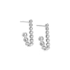 Silver CZ Bezel U Shape Stud Earring - Adina Eden's Jewels