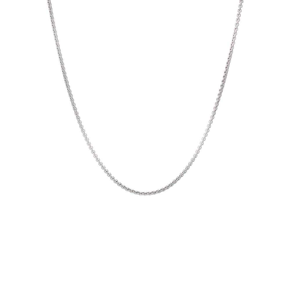 Solid Round Box Chain Necklace