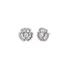 Silver Pave X Baguette Flower Stud Earring - Adina Eden's Jewels