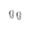 Silver / 11MM CZ Open Heart Huggie Earring - Adina Eden's Jewels