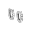 Silver / 10MM CZ Mini Huggie Earring - Adina Eden's Jewels