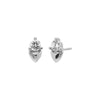 Silver / Pair Mini CZ/Solid Stud Earring - Adina Eden's Jewels