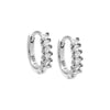 Silver / Pair CZ Multi Marquise Huggie Earring - Adina Eden's Jewels
