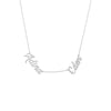 Silver Solid Script Double Nameplate Necklace - Adina Eden's Jewels