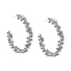 Silver / 50MM Scattered Beads Hoop Earring - Adina Eden's Jewels
