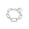 Silver Pave Chunky Open Link Bracelet - Adina Eden's Jewels