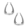 Silver Solid Open Vintage Hoop Earring - Adina Eden's Jewels