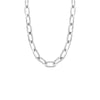 Silver / 18" Round Elongated Chain Necklace - Adina Eden's Jewels