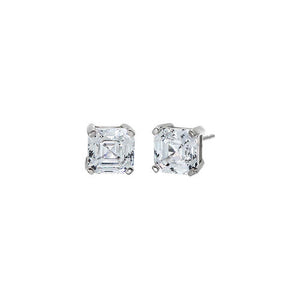 Silver Moissanite Ascher Stud Earring - Adina Eden's Jewels