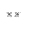 Silver Small Pavé Fancy Flower Stud Earring - Adina Eden's Jewels