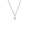 Silver Dangling Ball Rounded Chain Necklace - Adina Eden's Jewels