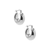 Silver Solid Wide Hoop Earring - Adina Eden's Jewels