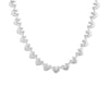 Silver Chunky Solid Hearts Necklace - Adina Eden's Jewels