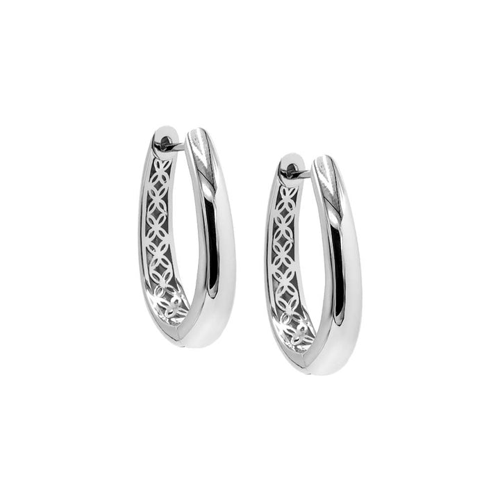 Silver Solid Graduated Chunky Hoop Earring - Adina Eden's Jewels